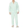 imageAmazon Essentials Mens Flannel Pajama SetMint Green Forest Animals