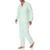 imageAmazon Essentials Mens Flannel Pajama SetMint Green Forest Animals