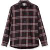 imageAmazon Essentials Mens Flannel Shirts Long Sleeve SlimFit Button Down PlaidBlack Burgundy Plaid