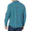 imageAmazon Essentials Mens Flannel Shirts Long Sleeve SlimFit Button Down PlaidBlack Teal Blue Plaid