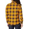 imageAmazon Essentials Mens Flannel Shirts Long Sleeve SlimFit Button Down PlaidBlack Yellow Plaid