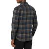 imageAmazon Essentials Mens Flannel Shirts Long Sleeve SlimFit Button Down PlaidBrown Dark Navy Plaid