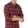 imageAmazon Essentials Mens Flannel Shirts Long Sleeve SlimFit Button Down PlaidBurgundy Orange Plaid