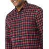 imageAmazon Essentials Mens Flannel Shirts Long Sleeve SlimFit Button Down PlaidDark Red Plaid