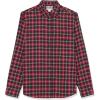 imageAmazon Essentials Mens Flannel Shirts Long Sleeve SlimFit Button Down PlaidDark Red Plaid