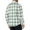 imageAmazon Essentials Mens Flannel Shirts Long Sleeve SlimFit Button Down PlaidGreen White Plaid