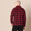 imageAmazon Essentials Mens Fleece Jacket 14 Zipper PulloverBlack Red Buffalo Check