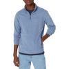 imageAmazon Essentials Mens Fleece Jacket 14 Zipper PulloverBlue Heather