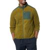 imageAmazon Essentials Mens FullZip Fleece Jacket Available in Big ampamp TallGolden Olive Green Color Block