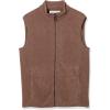 imageAmazon Essentials Mens FullZip Polar Fleece Vest Available in Big ampamp TallBrown Heather