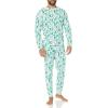 imageAmazon Essentials Mens Knit Pajama SetEcru Festive Tree