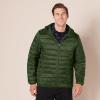 imageAmazon Essentials Mens Lightweight WaterResistant Packable Hooded Puffer JacketDark Olive