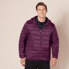 imageAmazon Essentials Mens Lightweight WaterResistant Packable Hooded Puffer JacketDark Purple