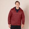imageAmazon Essentials Mens Lightweight WaterResistant Packable Hooded Puffer JacketDark Red