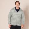 imageAmazon Essentials Mens Lightweight WaterResistant Packable Hooded Puffer JacketLight Grey