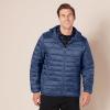 imageAmazon Essentials Mens Lightweight WaterResistant Packable Hooded Puffer JacketNavy