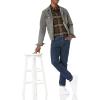 imageAmazon Essentials Mens LongSleeve Flannel Shirt  Discontinued ColorsDark Brown Plaid