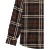 imageAmazon Essentials Mens LongSleeve Flannel Shirt  Discontinued ColorsDark Brown Plaid
