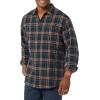 imageAmazon Essentials Mens LongSleeve Flannel Shirt  Discontinued ColorsDark Navy Plaid