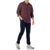 imageAmazon Essentials Mens LongSleeve Flannel Shirt  Discontinued ColorsDark Red Plaid