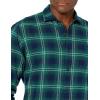 imageAmazon Essentials Mens LongSleeve Flannel Shirt  Discontinued ColorsGreen Navy Ombre Plaid