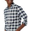 imageAmazon Essentials Mens LongSleeve Flannel Shirt  Discontinued ColorsNavy Plaid