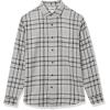 imageAmazon Essentials Mens LongSleeve Flannel Shirt Available in Big ampamp TallBlack Light Grey Plaid