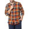 imageAmazon Essentials Mens LongSleeve Flannel Shirt Available in Big ampamp TallBlue Rust Orange Plaid