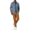 imageAmazon Essentials Mens LongSleeve Flannel Shirt Available in Big ampamp TallBlue White Plaid