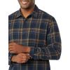 imageAmazon Essentials Mens LongSleeve Flannel Shirt Available in Big ampamp TallBrown Dark Navy Plaid