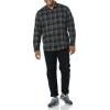 imageAmazon Essentials Mens LongSleeve Flannel Shirt Available in Big ampamp TallBrown Dark Navy Plaid