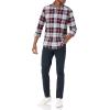 imageAmazon Essentials Mens LongSleeve Flannel Shirt Available in Big ampamp TallBurgundy Grey Plaid