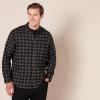 imageAmazon Essentials Mens LongSleeve Flannel Shirt Available in Big ampamp TallCharcoal Buffalo Plaid