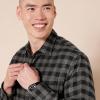 imageAmazon Essentials Mens LongSleeve Flannel Shirt Available in Big ampamp TallCharcoal Buffalo Plaid