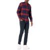 imageAmazon Essentials Mens LongSleeve Flannel Shirt Available in Big ampamp TallDark Blue Orange Large Plaid