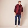 imageAmazon Essentials Mens LongSleeve Flannel Shirt RegularFit Two PocketsBurgundy Heather