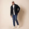 imageAmazon Essentials Mens LongSleeve Fleece ShawlCollar CardiganBlack