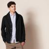 imageAmazon Essentials Mens LongSleeve Fleece ShawlCollar CardiganBlack