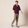 imageAmazon Essentials Mens LongSleeve Fleece ShawlCollar CardiganBurgundy