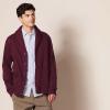 imageAmazon Essentials Mens LongSleeve Fleece ShawlCollar CardiganBurgundy