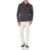 imageAmazon Essentials Mens LongSleeve Fleece ShawlCollar CardiganCharcoal Heather