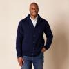 imageAmazon Essentials Mens LongSleeve Fleece ShawlCollar CardiganNavy
