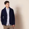 imageAmazon Essentials Mens LongSleeve Fleece ShawlCollar CardiganNavy
