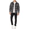 imageAmazon Essentials Mens LongSleeve Polar Fleece Shirt Jacket for WinterBlack Charcoal Buffalo Plaid