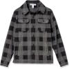 imageAmazon Essentials Mens LongSleeve Polar Fleece Shirt Jacket for WinterBlack Charcoal Buffalo Plaid