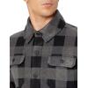 imageAmazon Essentials Mens LongSleeve Polar Fleece Shirt Jacket for WinterBlack Charcoal Buffalo Plaid