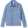 imageAmazon Essentials Mens LongSleeve Polar Fleece Shirt Jacket for WinterIndigo Blue Heather