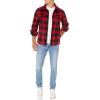 imageAmazon Essentials Mens LongSleeve Polar Fleece Shirt Jacket for WinterRed Buffalo Check