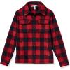 imageAmazon Essentials Mens LongSleeve Polar Fleece Shirt Jacket for WinterRed Buffalo Check