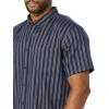 imageAmazon Essentials Mens LongSleeve SlimFit Stretch Poplin ShirtBlue White Stripe